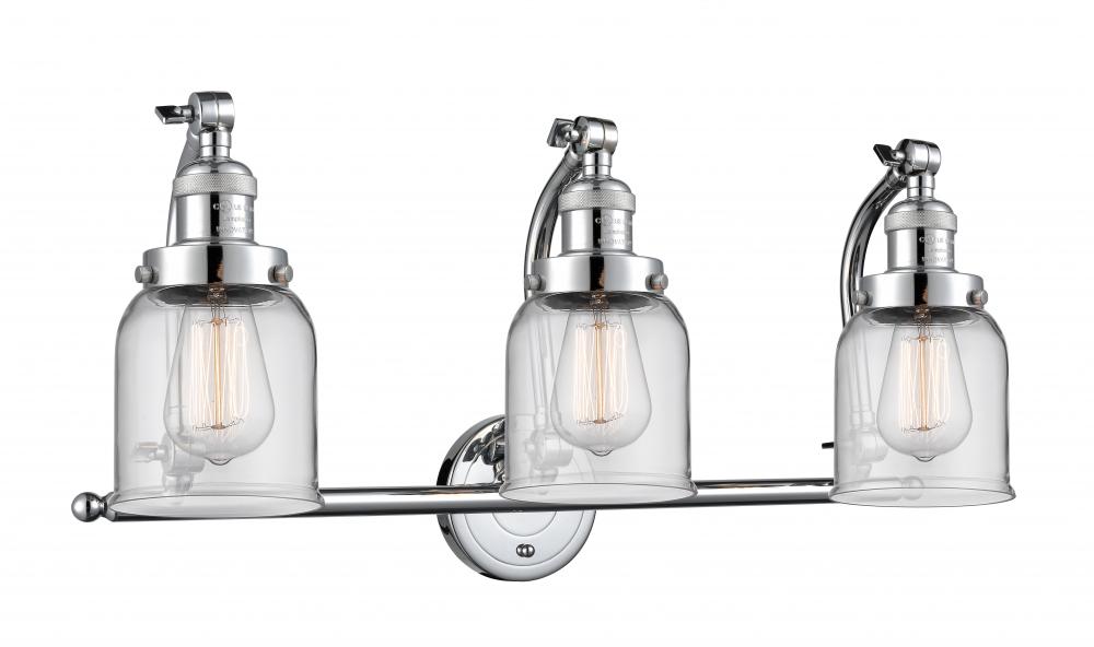 Bell - 3 Light - 28 inch - Polished Chrome - Adjustable Bath Vanity Light