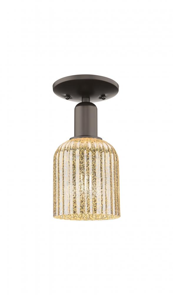 Bridal Veil - 1 Light - 6 inch - Oil Rubbed Bronze - Semi-Flush Mount