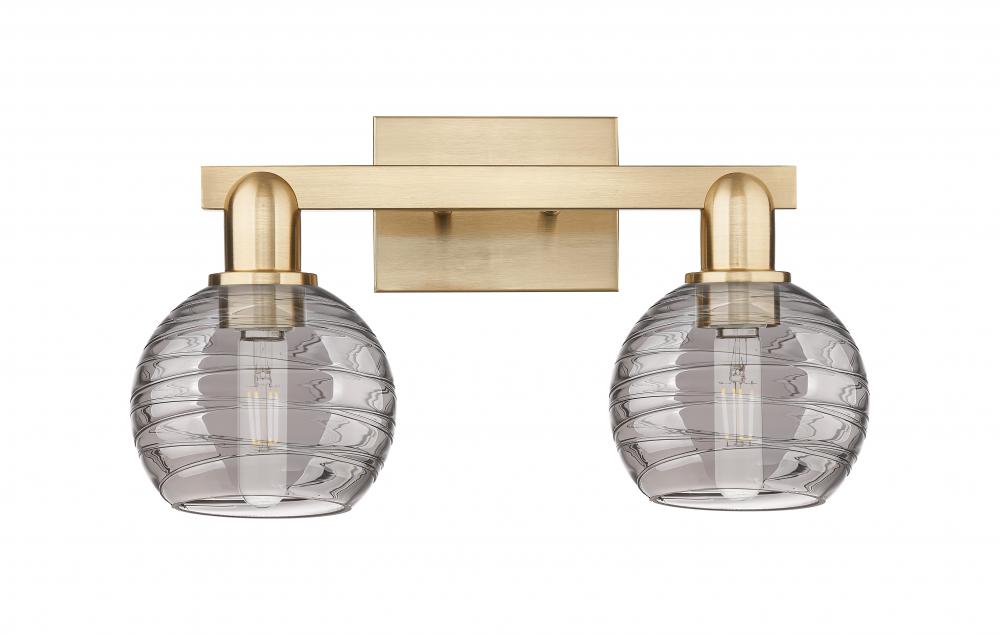 Athens Deco Swirl - 2 Light - 16 inch - Champagne Bronze - Bath Vanity Light