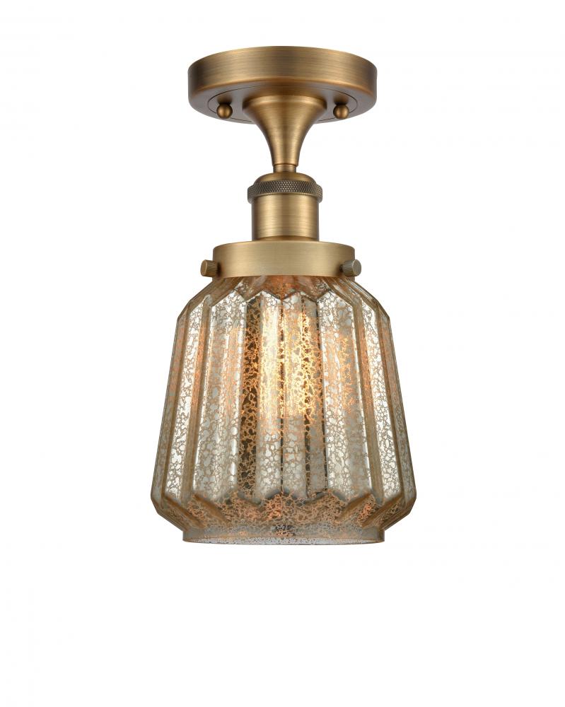 Chatham - 1 Light - 6 inch - Brushed Brass - Semi-Flush Mount