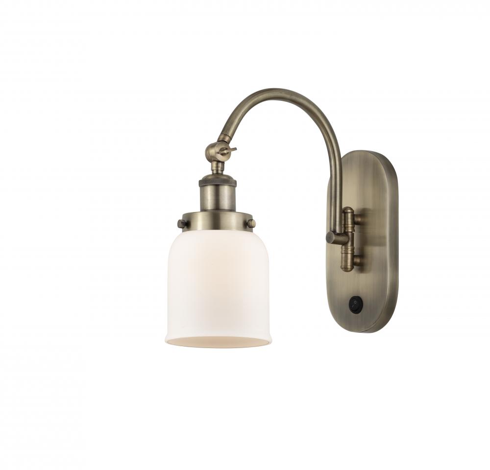 Bell - 1 Light - 5 inch - Antique Brass - Adjustable Swing Arm