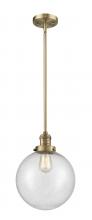 Innovations Lighting 201S-BB-G204-10 - Beacon - 1 Light - 10 inch - Brushed Brass - Stem Hung - Mini Pendant