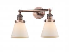 Innovations Lighting 208-AC-G61 - Cone - 2 Light - 16 inch - Antique Copper - Adjustable Bath Vanity Light