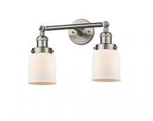 Innovations Lighting 208-SN-G51 - Bell - 2 Light - 16 inch - Brushed Satin Nickel - Adjustable Bath Vanity Light