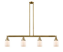 Innovations Lighting 214-BB-G51 - Bell - 4 Light - 50 inch - Brushed Brass - Stem Hung - Adjustable Island Light