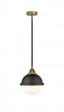 Innovations Lighting 288-1S-BAB-HFS-81-BK-LED - Hampden - 1 Light - 9 inch - Black Antique Brass - Cord hung - Mini Pendant