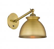Innovations Lighting 317-1W-BB-M14-BB - Adirondack - 1 Light - 8 inch - Brushed Brass - Adjustable Sconce