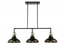 Innovations Lighting 443SW-3I-BAB-M15BK - Metro - 3 Light - 38 inch - Black Antique Brass - Cord hung - Island Light