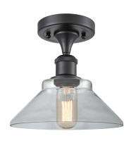 Innovations Lighting 516-1C-BK-G132-LED - Orwell - 1 Light - 8 inch - Matte Black - Semi-Flush Mount