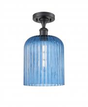 Innovations Lighting 516-1C-BK-G559-8BL - Bridal Veil - 1 Light - 5 inch - Matte Black - Semi-Flush Mount