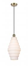 Innovations Lighting 516-1P-AB-G671-8-LED - Cascade - 1 Light - 8 inch - Antique Brass - Cord hung - Mini Pendant