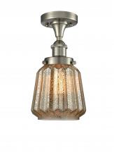 Innovations Lighting 916-1C-SN-G146 - Chatham - 1 Light - 6 inch - Brushed Satin Nickel - Flush Mount