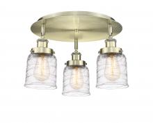 Innovations Lighting 916-3C-AB-G513 - Bell - 3 Light - 17 inch - Antique Brass - Flush Mount