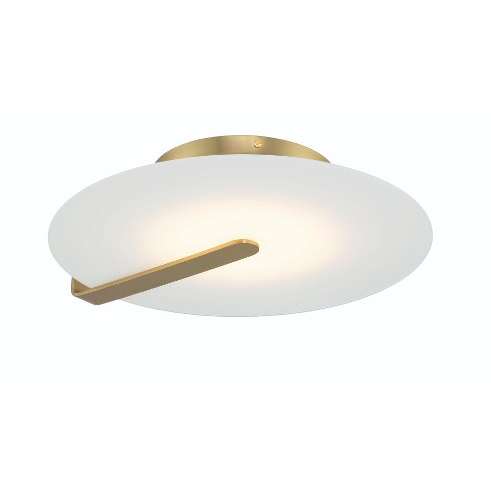 Nuvola 16.75" Flushmount in Gold and White