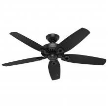 Hunter 53294 - Hunter 52 inch Builder Matte Black Damp Rated Ceiling Fan and Pull Chain