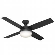 Hunter 52388 - Hunter 52 inch Dempsey Matte Black Ceiling Fan with LED Light Kit and Handheld Remote