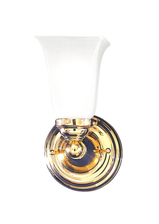 One Light Polished Chrome Bathroom Sconce