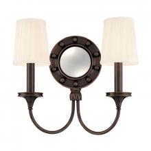 Hudson Valley 632-OB - 2 LIGHT MIRRORED WALL SCONCE