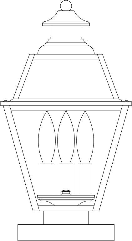 8" inverness column mount with glass roof