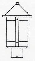 Arroyo Craftsman BP-8CR-BK - 8" berkeley post mount