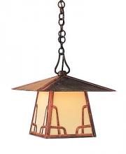 Arroyo Craftsman CH-12HWO-P - 12" carmel pendant with hillcrest overlay