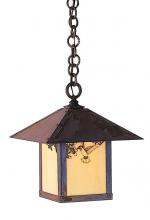 Arroyo Craftsman EH-12AGW-BZ - 12" evergreen pendant with classic arch overlay