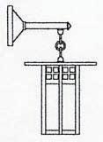 Arroyo Craftsman GB-9SAF-MB - 9" glasgow wall mount with straight arm