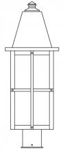 Arroyo Craftsman HP-8LWO-RB - 8" hartford long body post mount