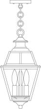 Arroyo Craftsman INH-8GRCLR-BK - 8" inverness pendant with glass roof