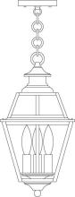 Arroyo Craftsman INH-8GRCS-BK - 8" inverness pendant with glass roof