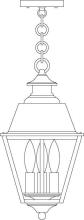 Arroyo Craftsman INH-8MRRM-S - 8" inverness pendant with metal roof