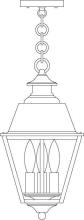 Arroyo Craftsman INH-8MRCLR-RB - 8" inverness pendant with metal roof