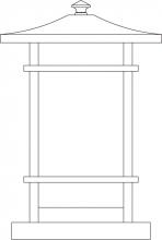 Arroyo Craftsman KAC-7TSOF-BZ - 7" katsura column mount with toshi overlay