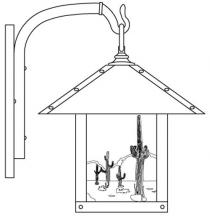 Arroyo Craftsman TRB-12CTCS-RC - 12" timber ridge wall bracket with cactus filigree