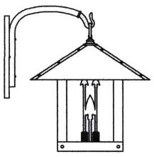 Arroyo Craftsman TRB-16ARGW-VP - 16" timber ridge wall bracket with arrow filigree