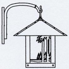 Arroyo Craftsman TRB-16DRF-P - 16" timber ridge wall bracket with deer filigree