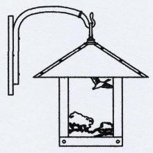 Arroyo Craftsman TRB-16GSF-VP - 16" timber ridge wall bracket with goose filigree