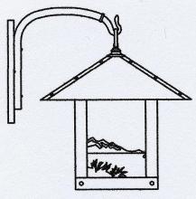 Arroyo Craftsman TRB-16TRWO-RB - 16" timber ridge wall bracket with trout filigree