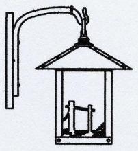 Arroyo Craftsman TRB-9HSRM-BK - 9" timber ridge wall bracket with horse filigree