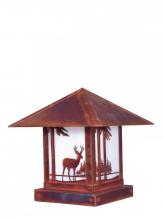 Arroyo Craftsman TRC-12DRF-BZ - 12" timber ridge column mount with deer filigree