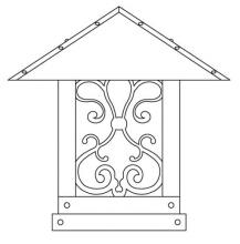 Arroyo Craftsman TRC-16ASF-BZ - 16" timber ridge column mount with ashbury  filigree