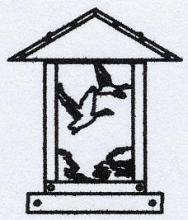 Arroyo Craftsman TRC-9GSWO-MB - 9" timber ridge column mount with goose filigree