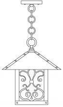 Arroyo Craftsman TRH-12ASAM-RB - 12" timber ridge pendant with ashbury  filigree