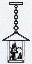 Arroyo Craftsman TRH-9MNF-BK - 9" timber ridge pendant with mountain filigree