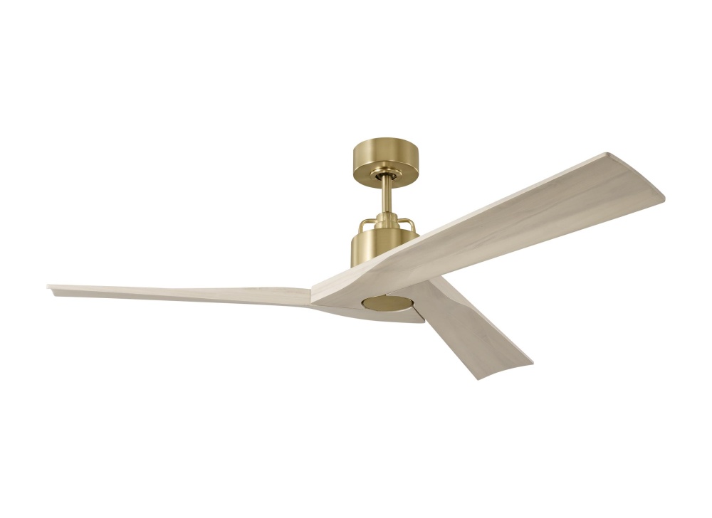 Alma Smart 52 - Burnished Brass w Washed White Oak Blades