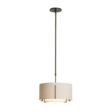 Hubbardton Forge 139602-SKT-SHRT-10-SF1099-SE1590 - Exos Small Double Shade Pendant
