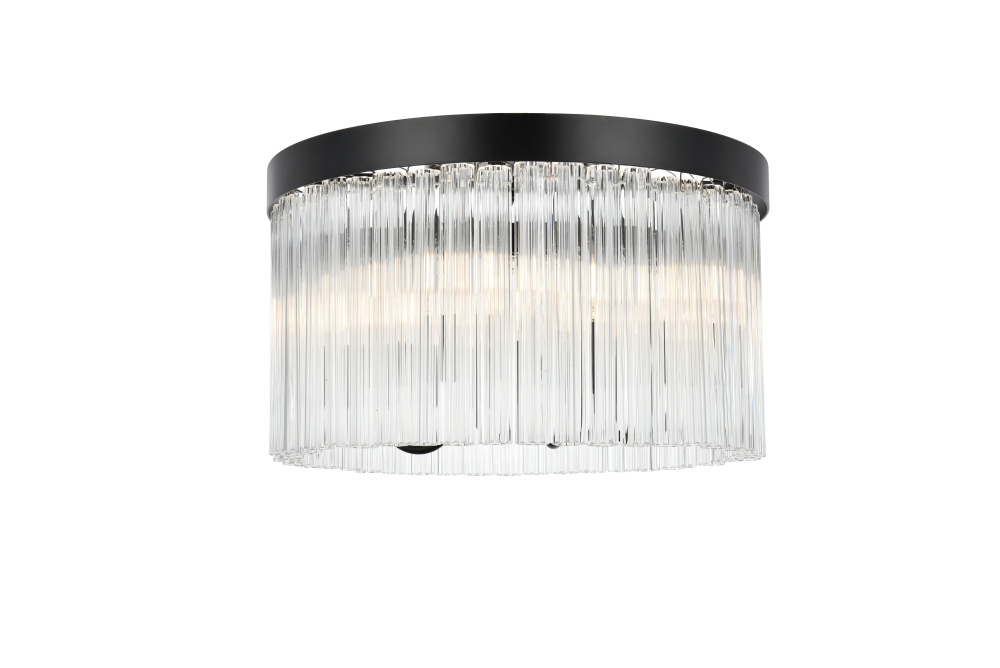 Flush Mount D16"H10"L4 Black