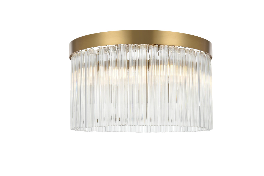 Flush Mount D16"H10"L4 Satin Gold