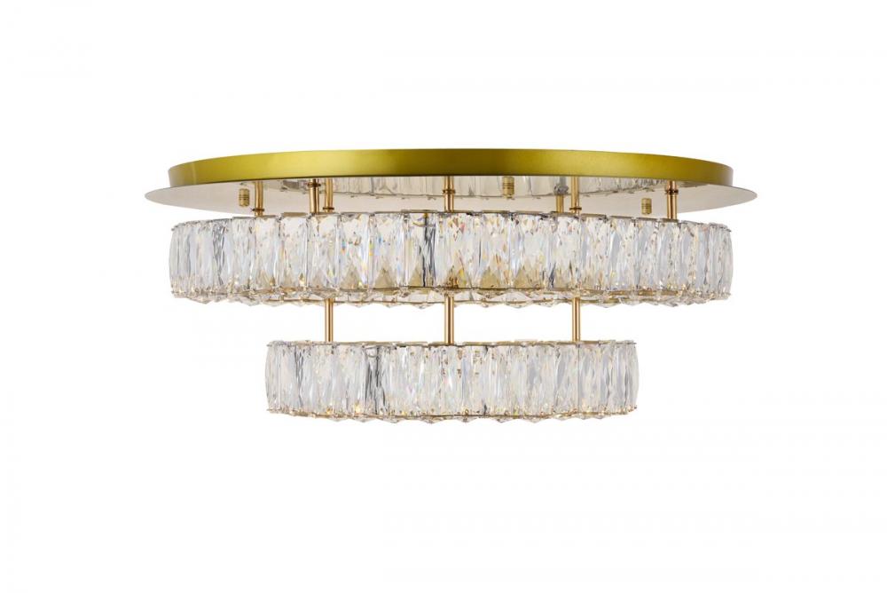 Monroe Flush D25.6''H9.8''LED 54W Gold