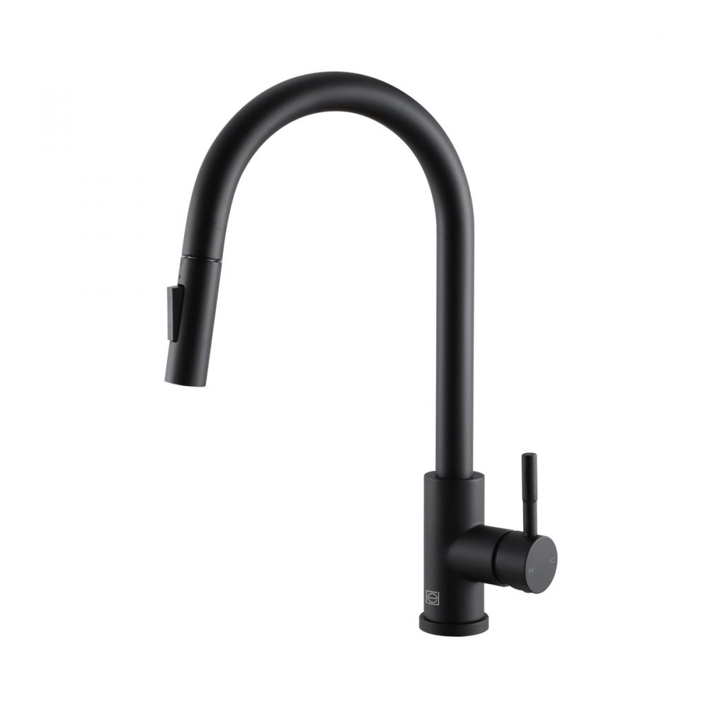 Kitchen Faucet 4 17/64" × 1‘ 4-5/32"  × 10 23/64" matte black